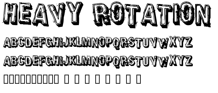 Heavy Rotation font